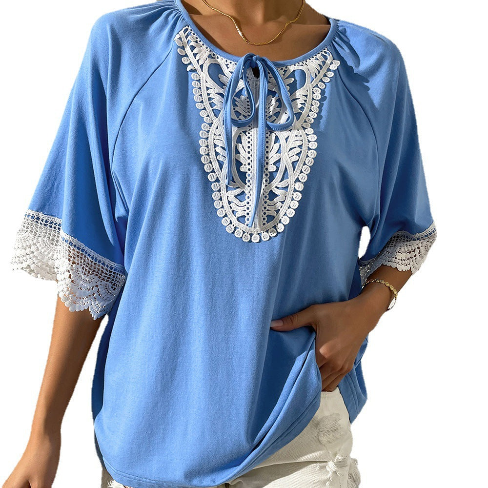 Casual tunic for women with lace details and side slits Lune London