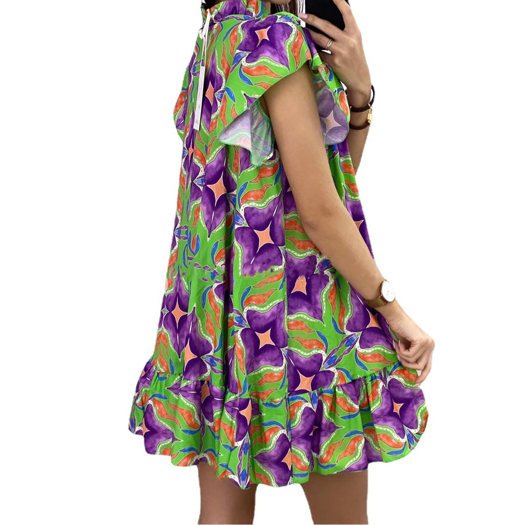 Lune London Flared maxi dress with floating sleeves