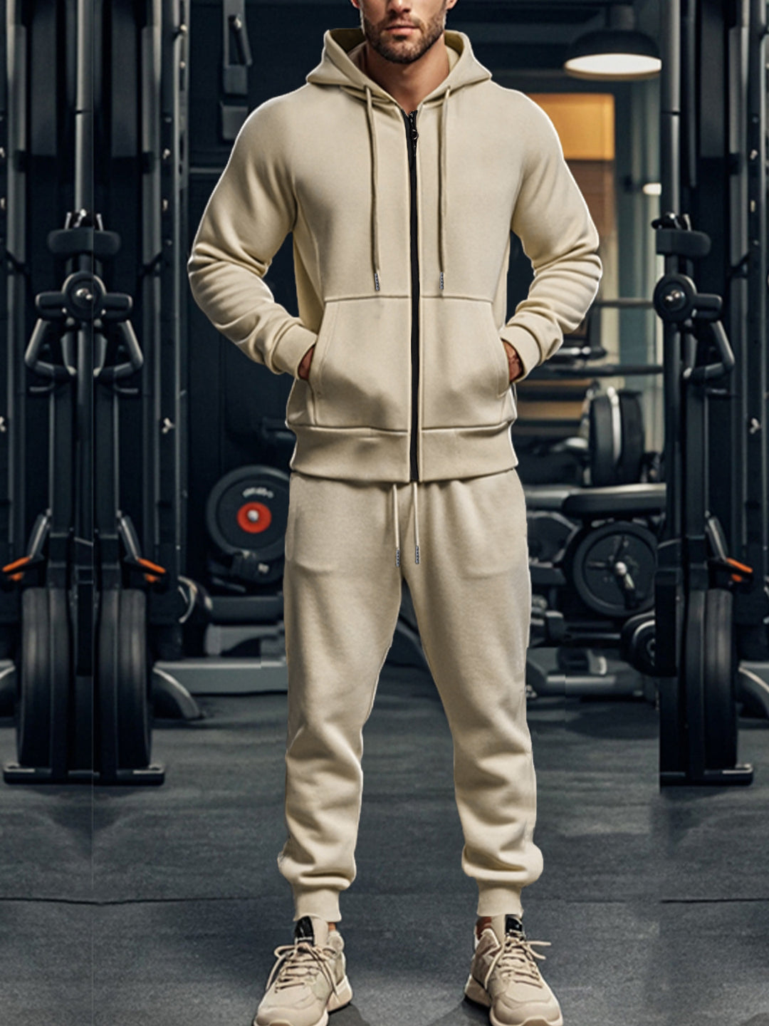 Men's sporty hoodie set with functional pockets and high-quality workmanship Chic & Stil