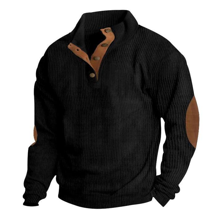 Trendy men's sweater with high collar and contrasting accents Lune London