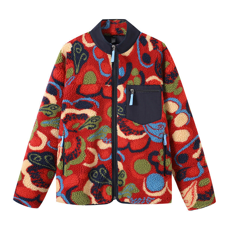 Veste en polaire confortable pour femmes avec motif coloré Chic & Stil