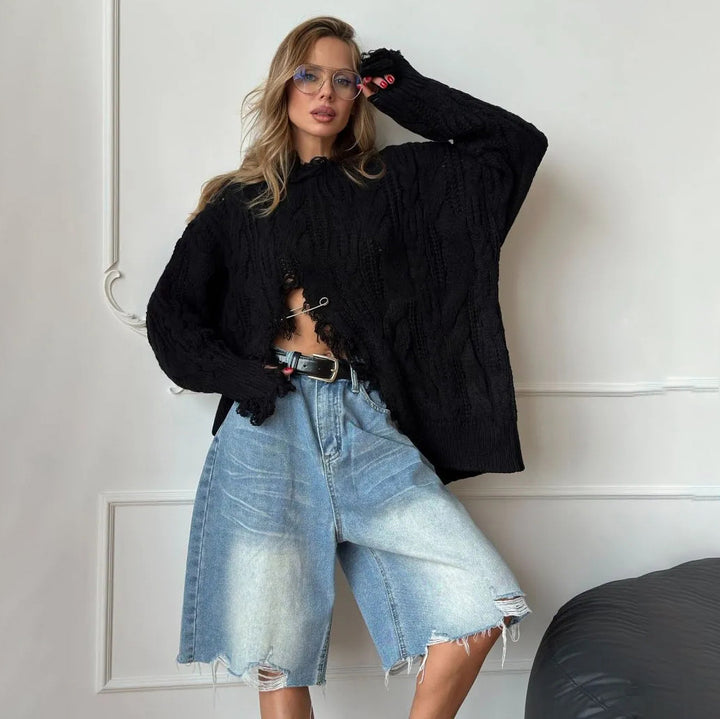 Oversized knitted sweater for women Lune London