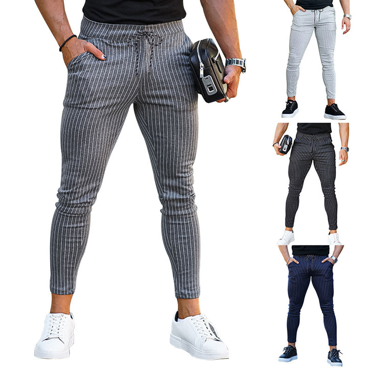 Trendy stretch jeans for men with stripes Chic and Style