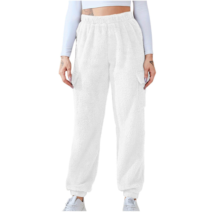 Casual fluffy trousers for women with side pockets Lune London