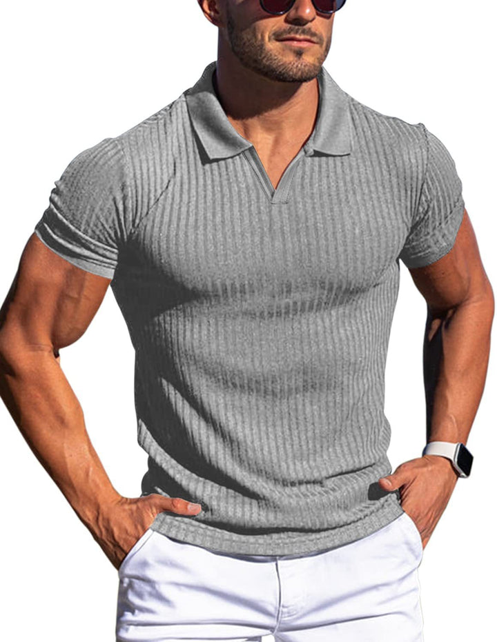 Short Sleeve Polo Shirt for Men with Structured Design and High-Quality Cotton Lune London