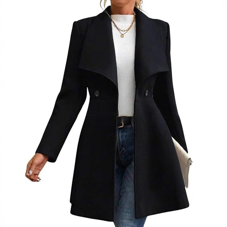 Elegant transition jacket for women with wide collar Lune London