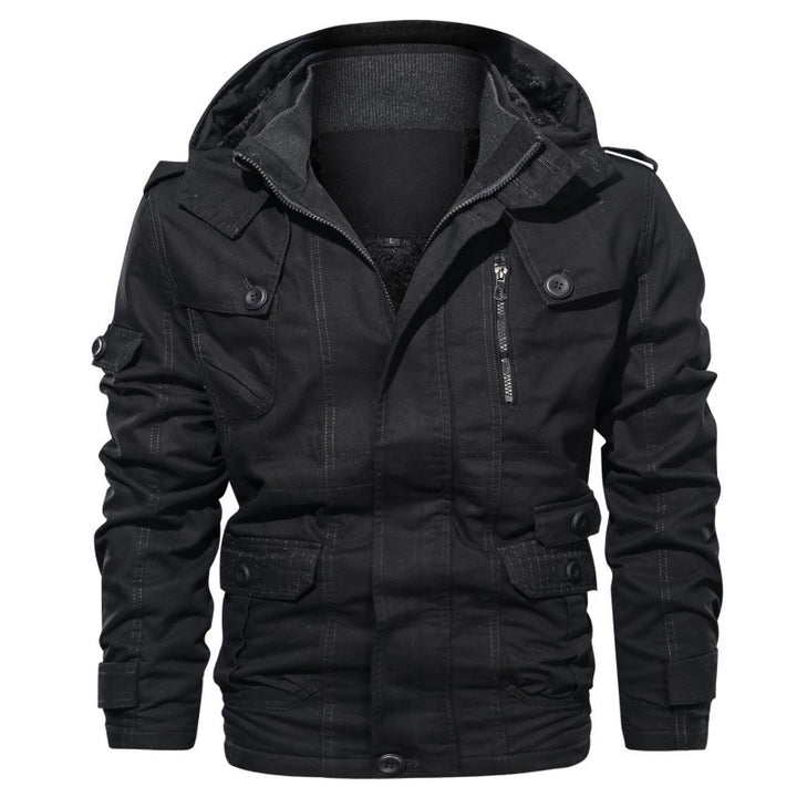 Stylish outdoor jacket for men with multifunctional pockets and thermal inner lining Lune London