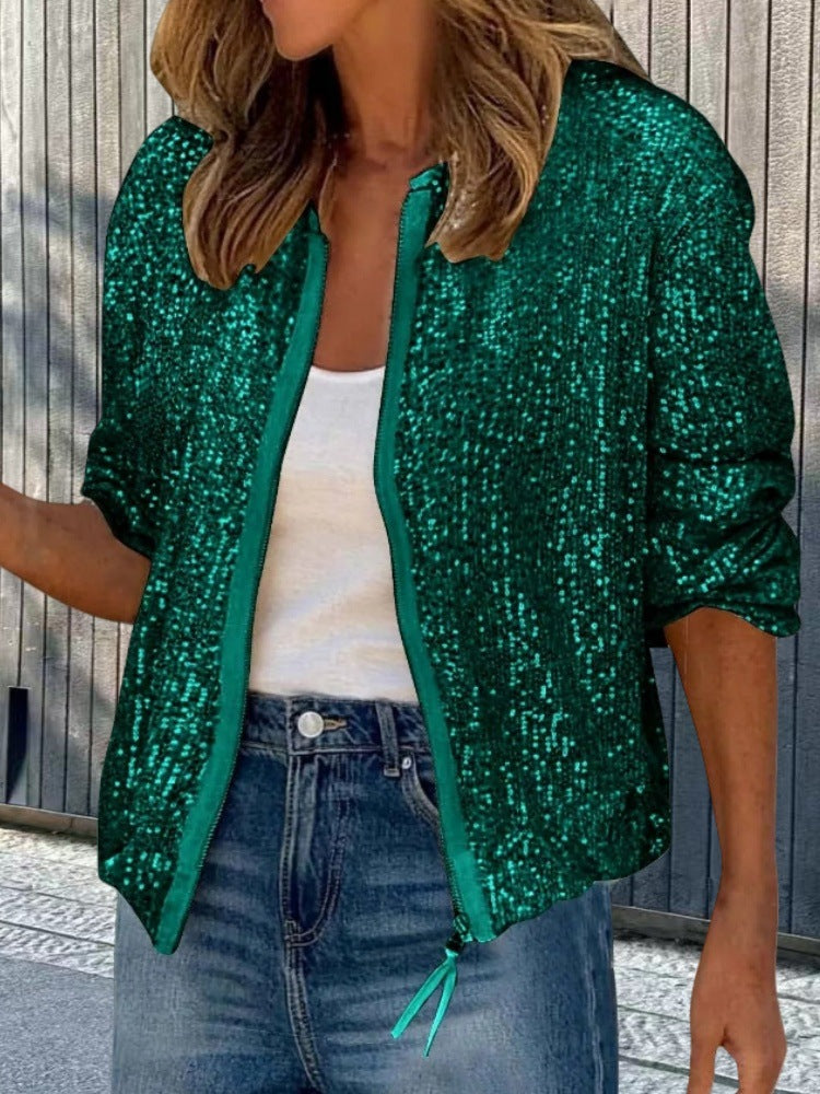 Women's Sequin Jacket In A Modern Cut Lune London