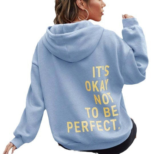 Women’s hoodie with motivational lettering and cozy lining Lune London