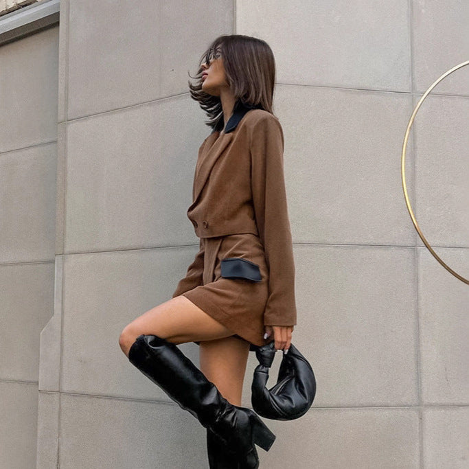 Mini dress for women with blazer design and contrasting accents Lune London