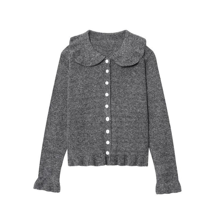 Knitted jacket for women with wide collar Lune London