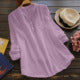 Women's Muslin Blouse Shirt Round Neck