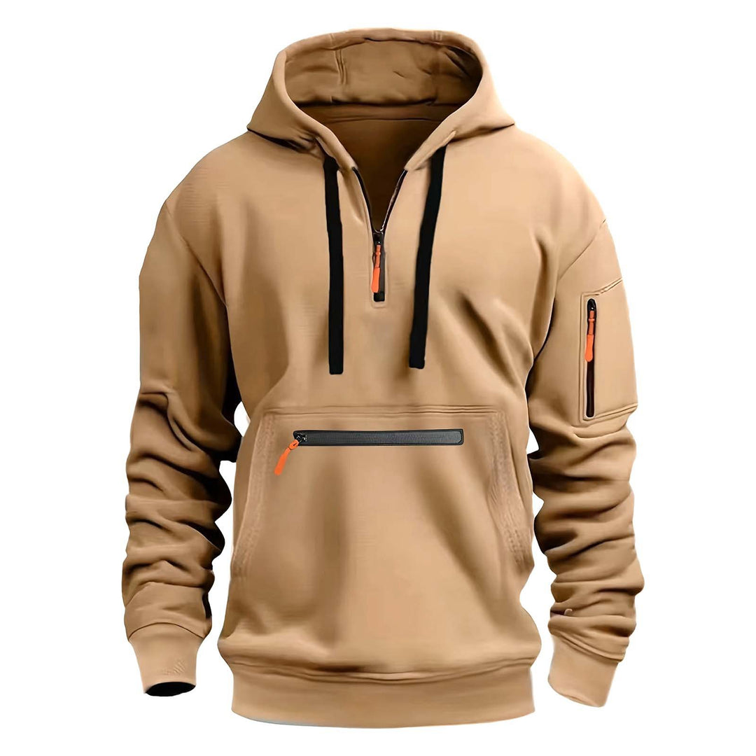 Men's practical zip hoodie with reflective details and multiple pockets Lune London