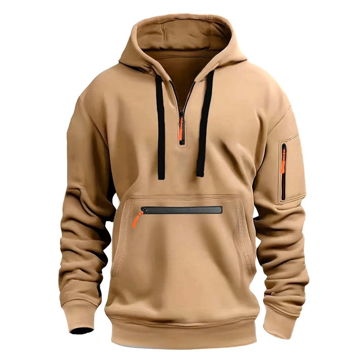 Men's practical zip hoodie with reflective details and multiple pockets Lune London