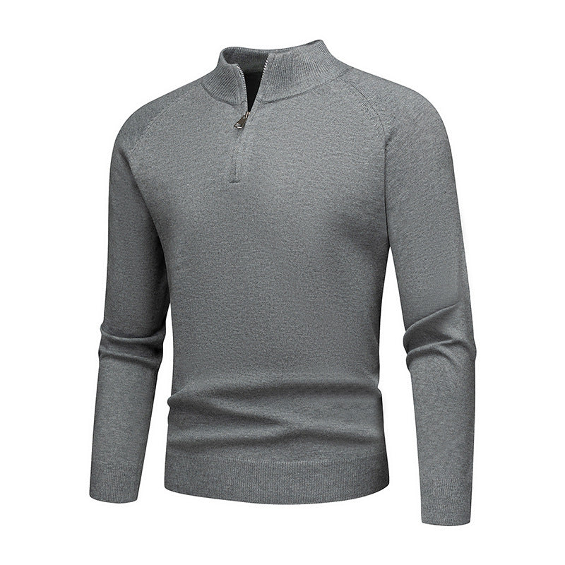 Fashion sweater for men with a short zipper Lune London
