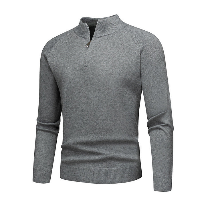 Fashion sweater for men with a short zipper Lune London