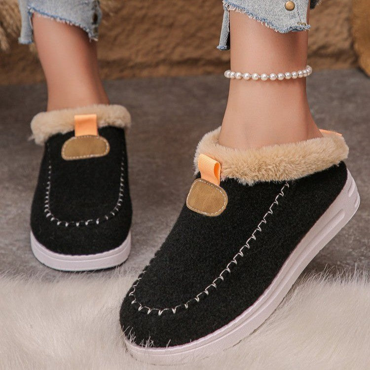 Fluffy slippers for women with non-slip sole and cozy lining Lune London
