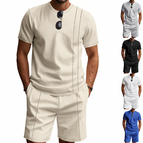 Men's short sleeve set and shorts made of breathable material Lune London