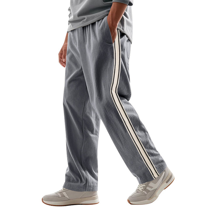 Lune London men's casual sports pants with side stripes