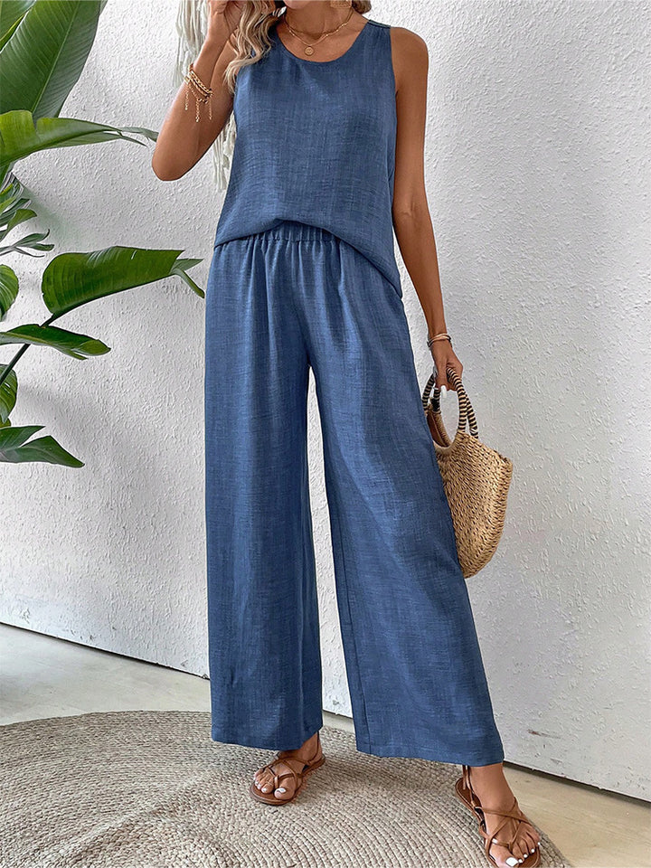 Women's airy summer set with crocheted back and loose fit Lune London