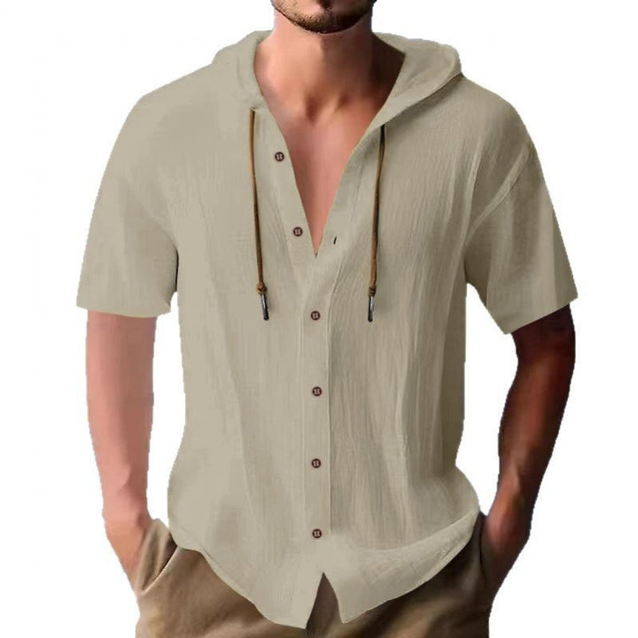 Casual short-sleeve shirt for men with hood Lune London