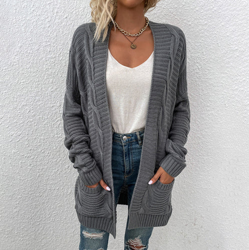 Cardigan en tricot épais pour femmes avec poches et design à devant ouvert Chic & Stil