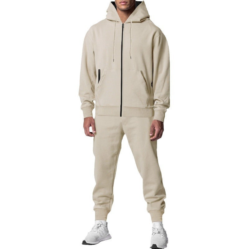 Men's sporty fleece set with practical hood and pockets Lune London