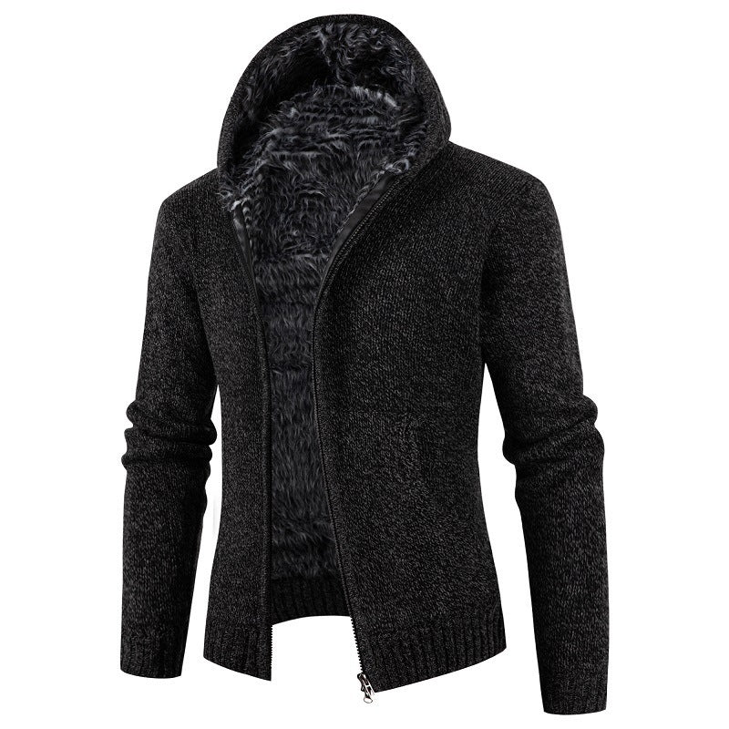 Men's cozy cardigan with high collar and practical pockets Lune London