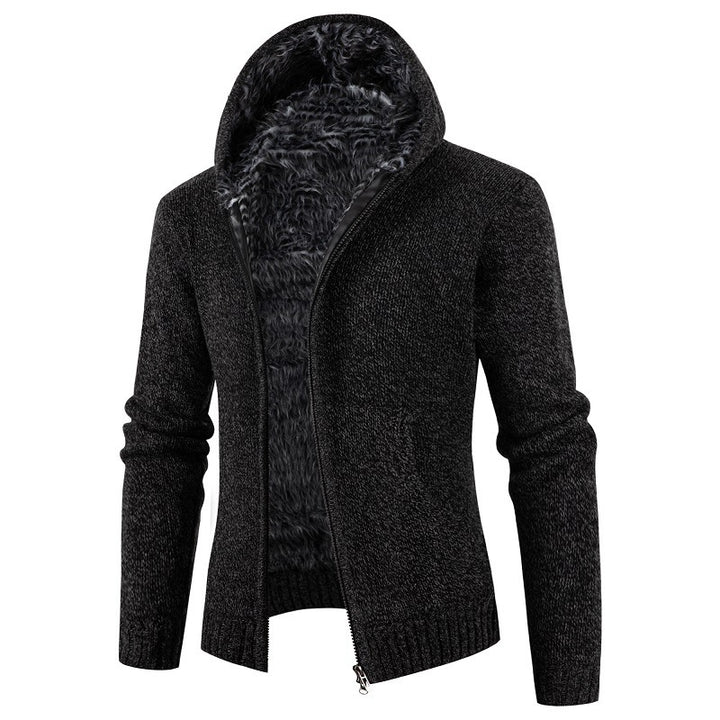 Men's cozy cardigan with high collar and practical pockets Lune London