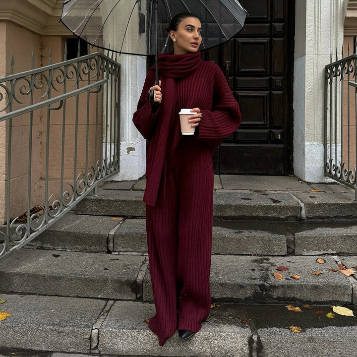 Ensemble tricot pour femmes à coupe décontractée et design élégant Chic & Stil