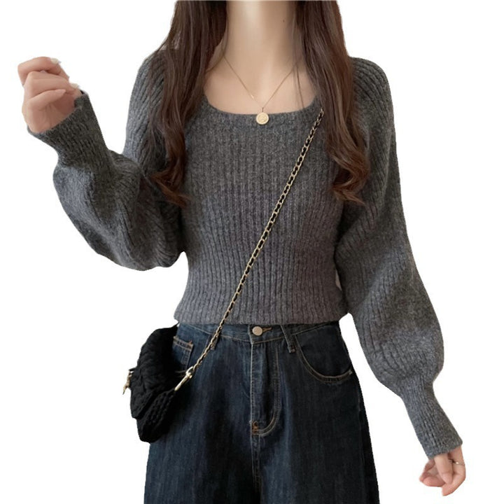 Pull en tricot côtelé décontracté pour femmes avec des manches larges Chic & Stil