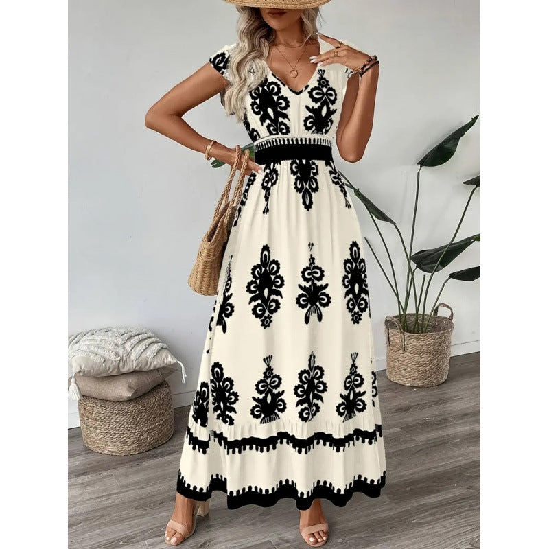 Bohemian maxi dress for women with A-line silhouette Lune London