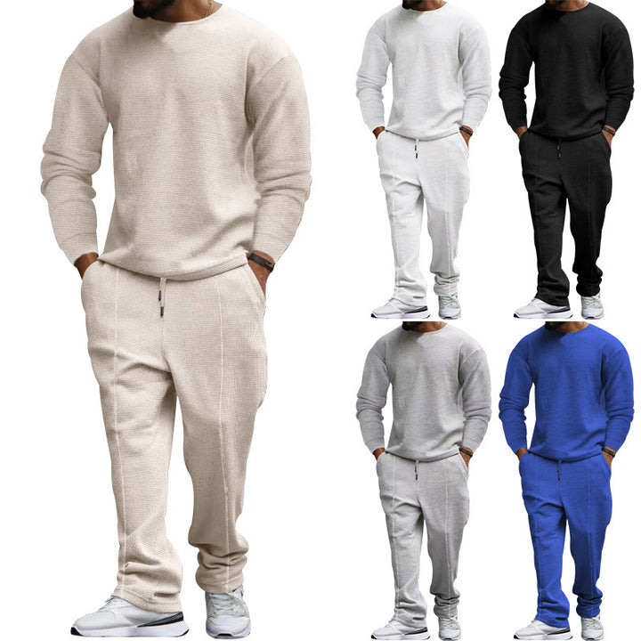 Casual set for men, textured fabric sweatshirt and jogger pants Lune London