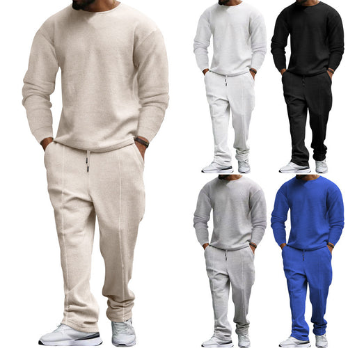 Casual set for men, textured fabric sweatshirt and jogger pants Lune London