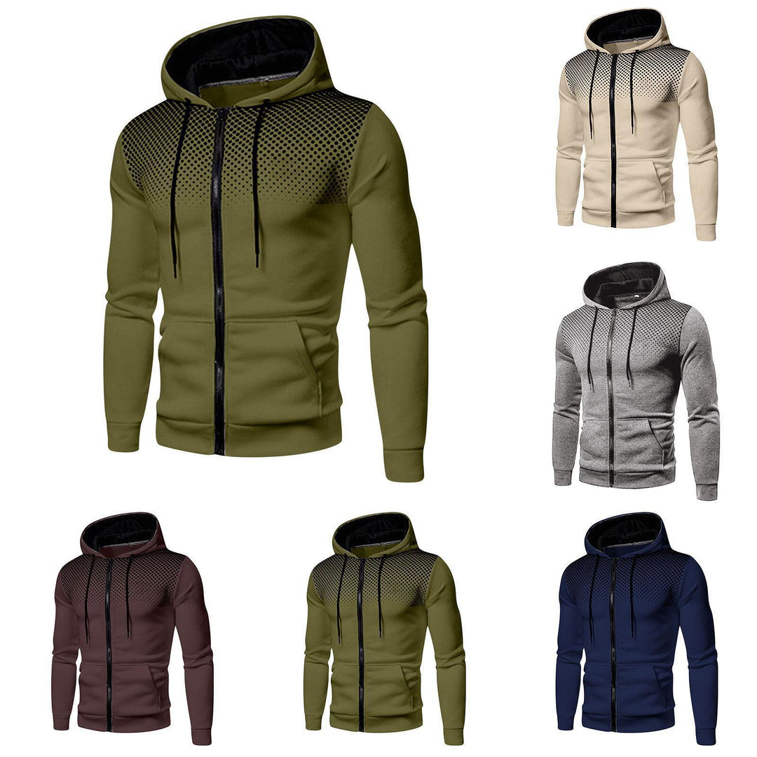 Sporty hooded sweater for men with an innovative structure and practical zip pockets Lune London