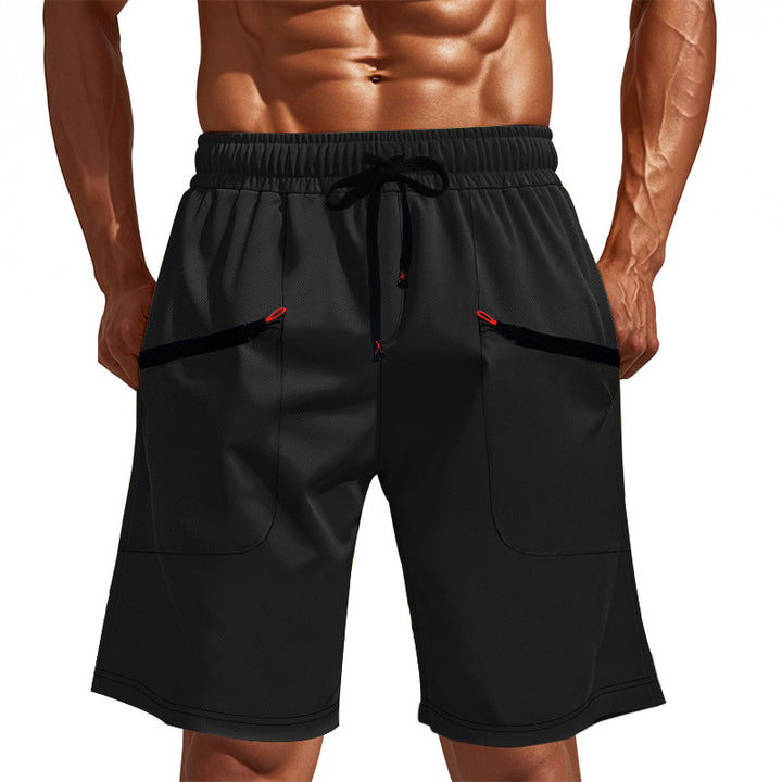 Men's leisure pants with multifunctional pockets and elastic waistband Lune London