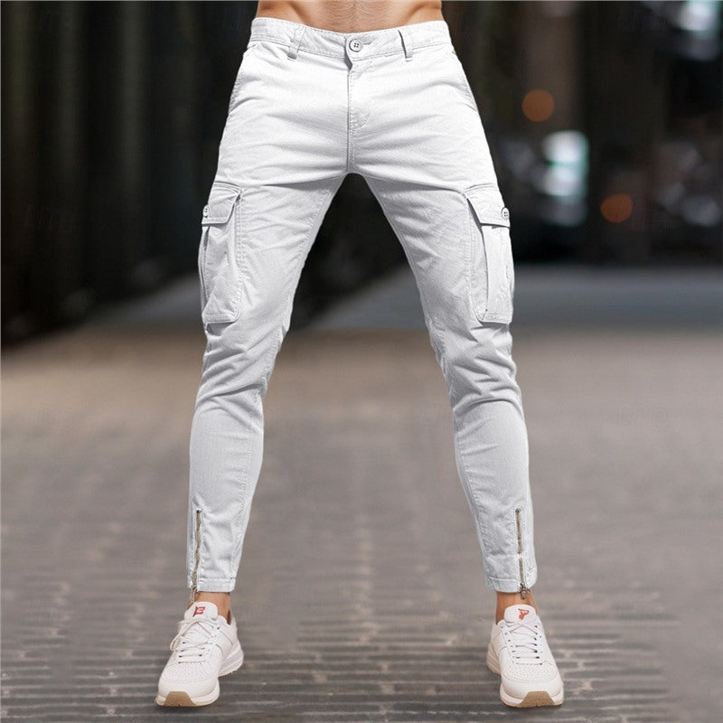 Modern cargo pants for men with zipper Lune London