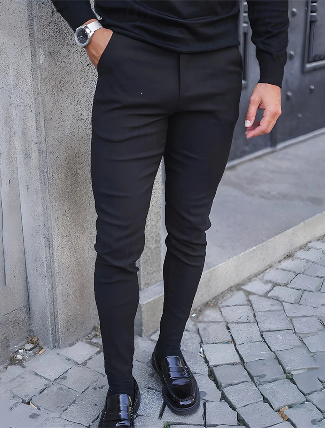 Slim-Fit trousers for men in innovative stretch material Lune London
