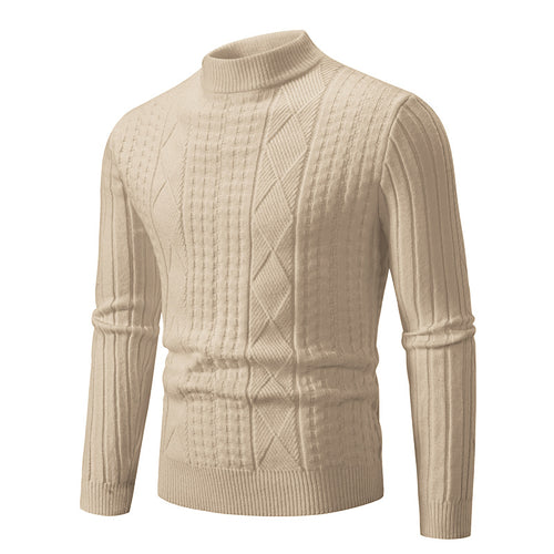Elegant knitted sweater for men with a modern braid design Lune London