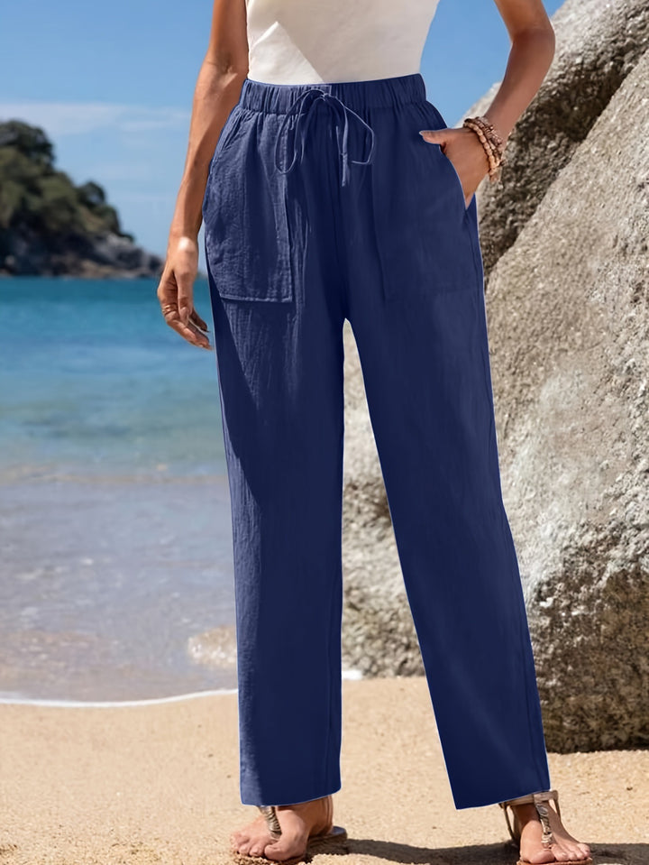 Women's beach pants, relaxed fit, with practical pockets and elastic waist Lune London