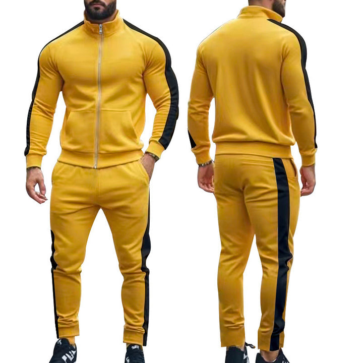 Sport leisure suit for men with high collar and practical zip pockets Lune London