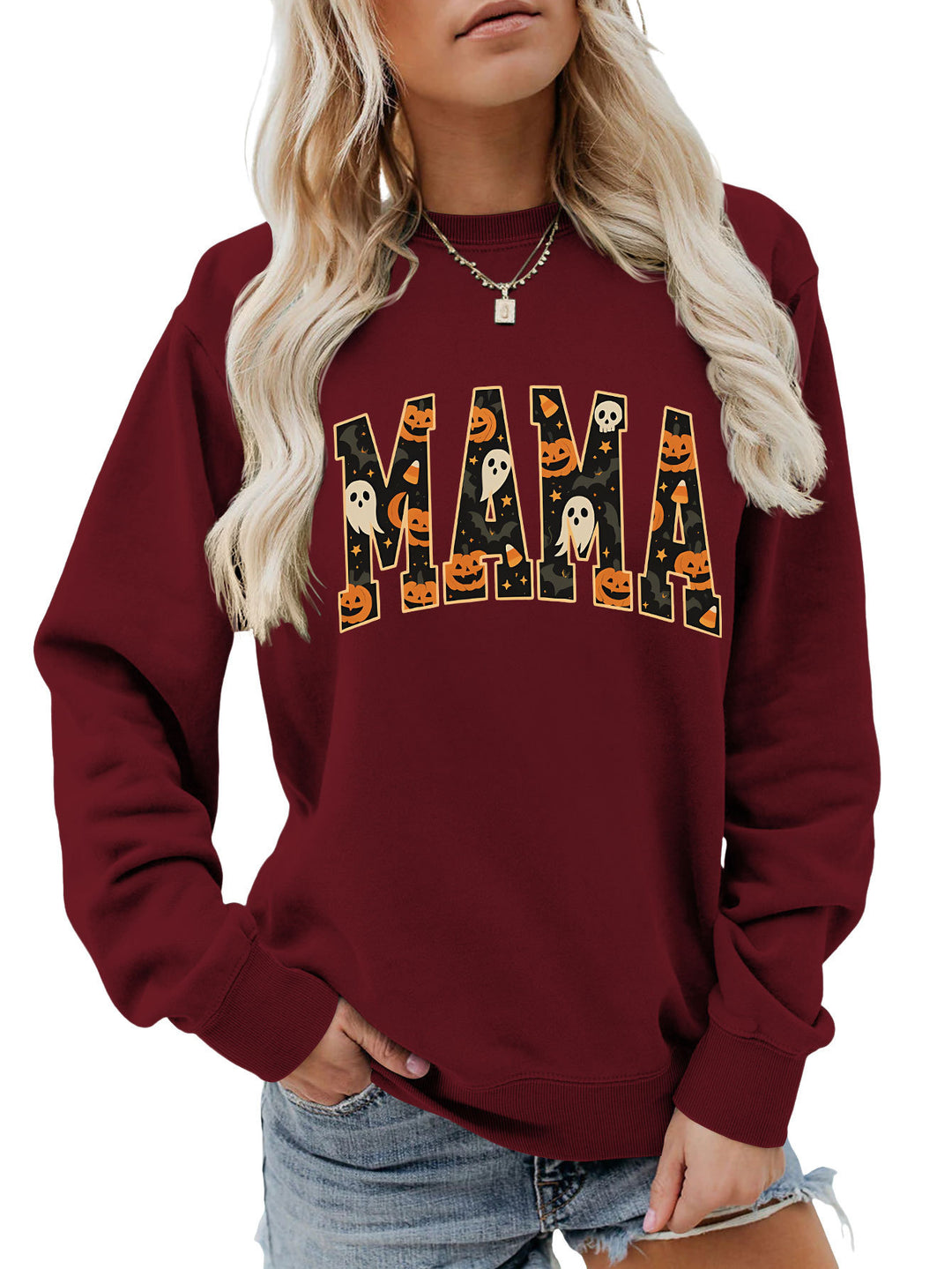 Sweatshirt femme avec design Halloween amusant et coupe confortable Chic & Stil