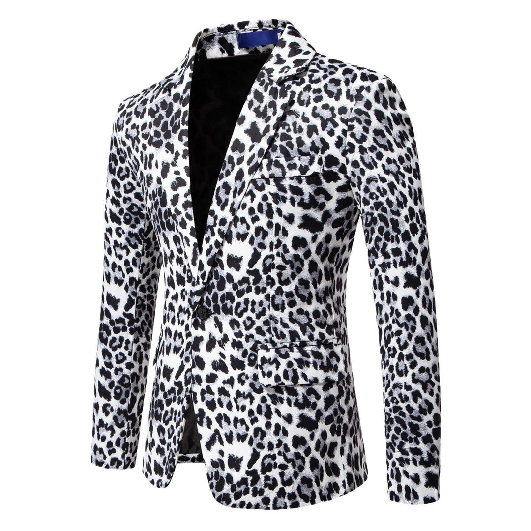 Men's Stylish Blazer with Animal Print and Slim Fit Lune London