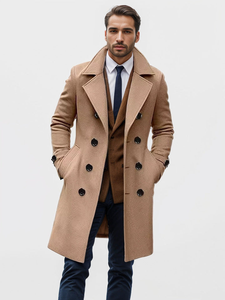Men's Double-Breasted Wool Coat Lune London