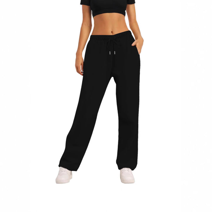 Women's wide casual pants with elastic waistband and practical side pockets Chic & Stil 1773783716