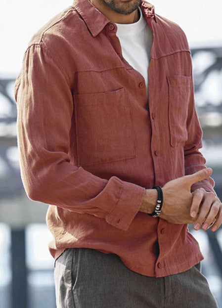 Lightweight cotton shirt for men with practical pockets Lune London