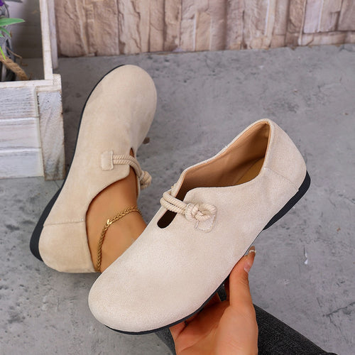 Ladies Loafers Suede Details Lune London