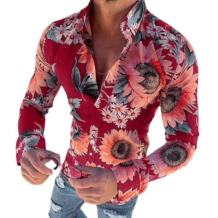 Long sleeve shirt for men with a modern floral design Lune London