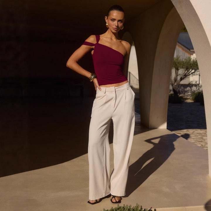 Women's asymmetrical one-shoulder top Lune London