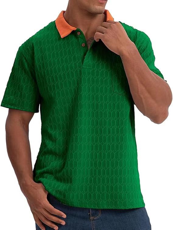 Structured leisure polo for men with contrast collar Lune London